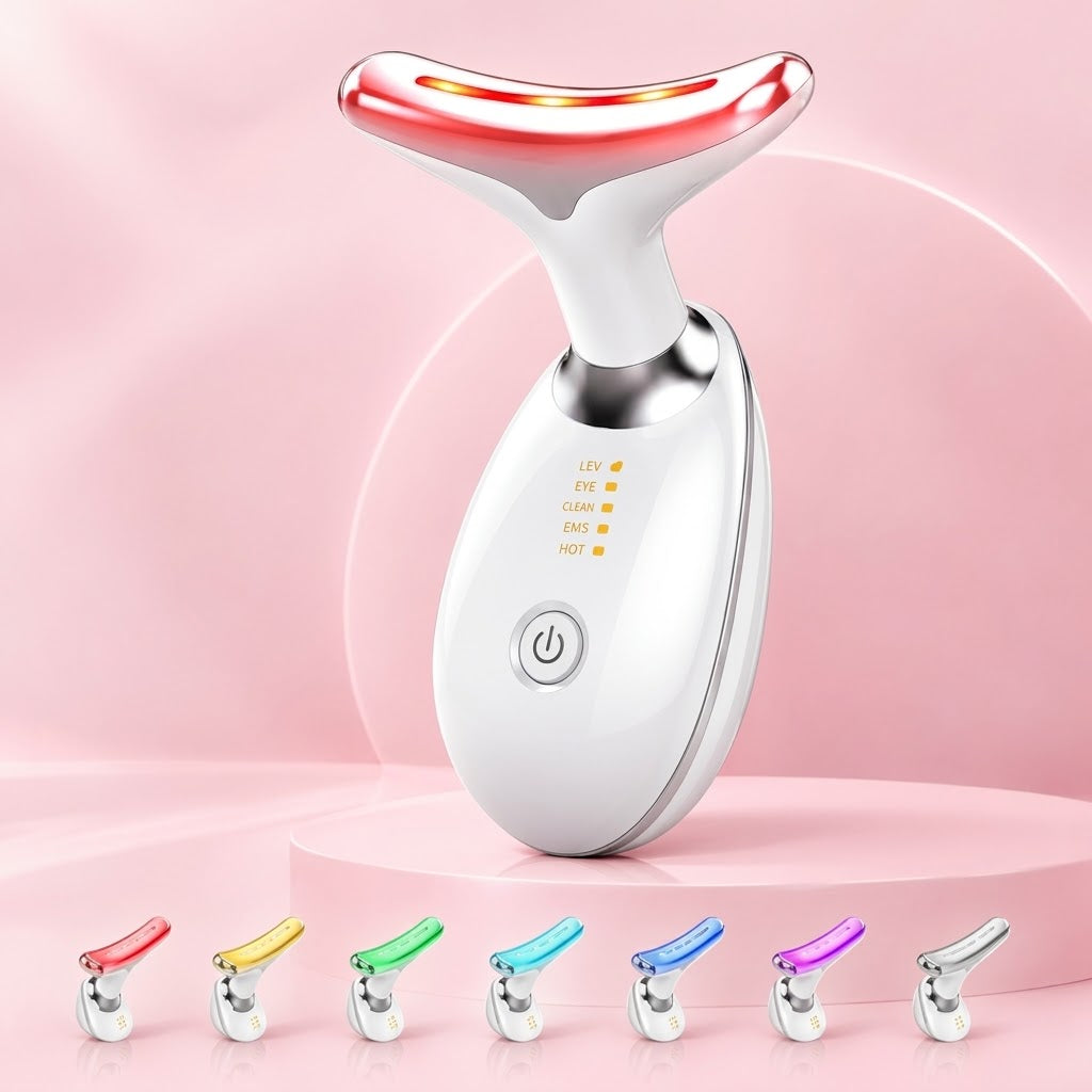 AuraLift – Masajeador facial y de cuello LED